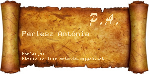 Perlesz Antónia névjegykártya